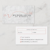 Minerva著Microblading 名刺 (正面/裏面)