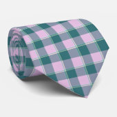 Ming and Melanie Plaid Blue Pink Neck Tie ネクタイ (ロール)
