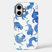 Ming Blue Floating Cats Phone Case - Miao-Chi Case-Mate iPhoneケース (裏面)