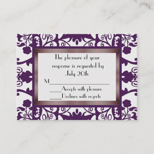 Miniの結婚応答カード エンクロージャーカード (正面)