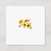 MINIひまわりウェディングレセプション詳細 エンクロージャーカード (裏面)