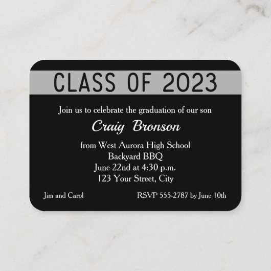 MINI大学院フォト招待状カード エンクロージャーカード (裏面)