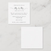 MINI氏スクリプトスタイリッシュさん結婚ありがとう ノートカード (正面/裏面)