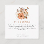 MINI | 秋の花模様 ウェディングインフォメーション 詳細 エンクロージャーカード (正面)