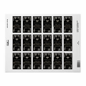 Mini 2"x 3.75インチブラックハニーラベル(ヘラルドビー付) ラベル (フルシート)