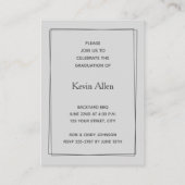 MINI 3.5インチX 2.5インチ写真の卒業式への招待 エンクロージャーカード (裏面)