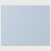 Mini Airy Blue Gingham Check Pattern ラッピングペーパー (フラット)