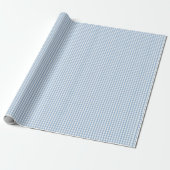 Mini Airy Blue Gingham Check Pattern ラッピングペーパー (アンロールド)