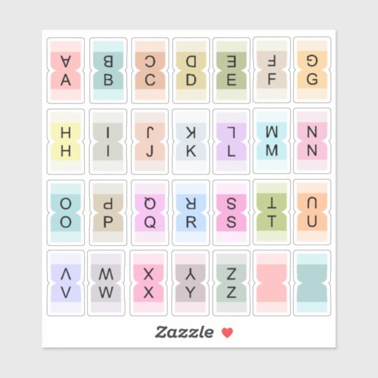 Mini Alphabet Index Tab Divider Bujo Label  シール (シート)