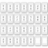 Mini Alphabet Index Tab Page Divider Tab Folded  シール (正面)