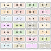 Mini Alphabet Index Tab Page Divider Tab Folding シール (正面)