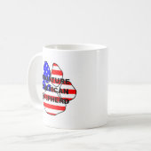 mini am shep name usa flag paw.png コーヒーマグカップ (正面左)