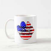 mini am shep name usa flag paw.png コーヒーマグカップ (左)