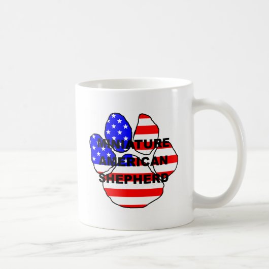 mini am shep name usa flag paw.png コーヒーマグカップ (右)