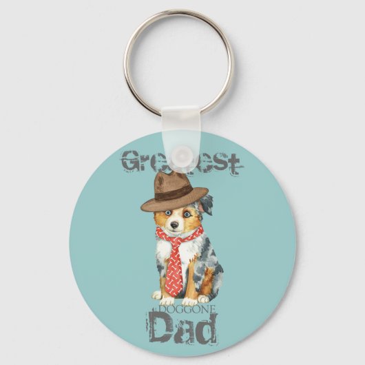 Mini American Shepherd Dad キーホルダー (正面)