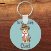Mini American Shepherd Dad キーホルダー (正面)
