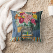 Mini artquilt design; Flower bouquet クッション (ブランケット)