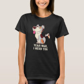 Mini Aussie Shepherd Dog Yeah Nah I Herd You Tシャツ (正面)