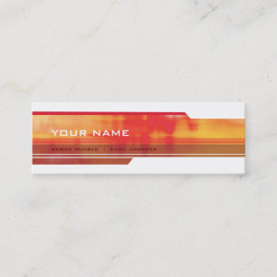 MINI BUSINESS CARD :: 1オレンジ赤い黄色 スキニー名刺