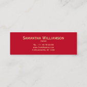  Mini Business Card for Makeup Artist スキニー名刺 (裏面)