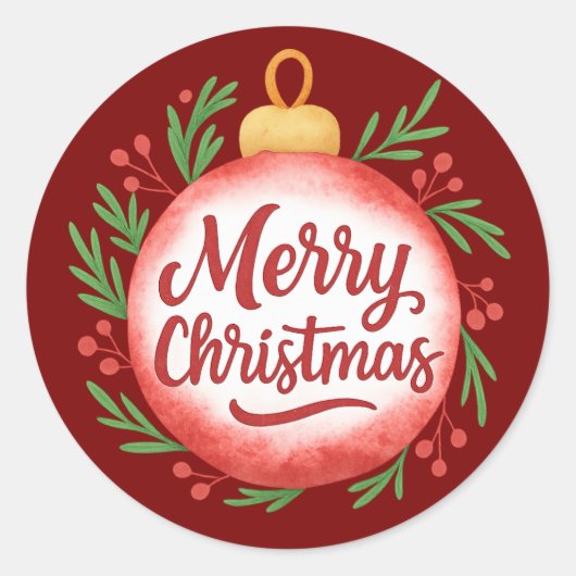 Mini Christmas Sticker Set – Festive Holiday Sayin ラウンドシール (正面)