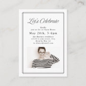 Mini Classic Framed Script Photo Grad invite エンクロージャーカード (裏面)