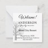 Mini Custom Family Reunion Welcome Gift Bag ノートカード (正面)