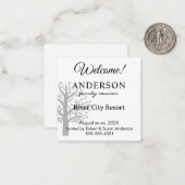 Mini Custom Family Reunion Welcome Gift Bag ノートカード (正面/裏面インサイチュ)