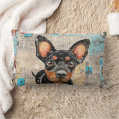 Mini Dachshund Dog pillow ランバークッション (ブランケット)