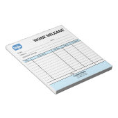 Mini Daily Work Mileage Log Sheet Notepad ノートパッド (アングル)