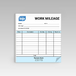 Mini Daily Work Mileage Log Sheet Notepad ノートパッド