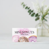Mini Donuts Baker Bakery Treats Pink 名刺 (スタンド正面)