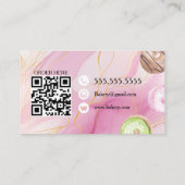 Mini Donuts Baker Bakery Treats Watercolor 名刺 (裏面)