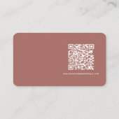 Mini Dusty Rosewood Floral QR Code Insert  エンクロージャーカード (裏面)