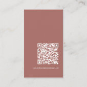 Mini Dusty Rosewood QR Wedding Details エンクロージャーカード (裏面)