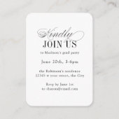 Mini Elegant Timeless Typography Photo Graduation エンクロージャーカード (裏面)