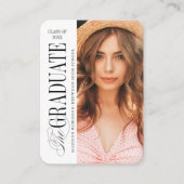 Mini Elegant Timeless Typography Photo Graduation エンクロージャーカード (正面)
