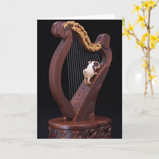 Mini Explorer Harp Greeting Card カード (黄色い花)