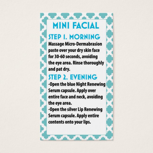 Mini Facial R +F card- R + F facial (正面)