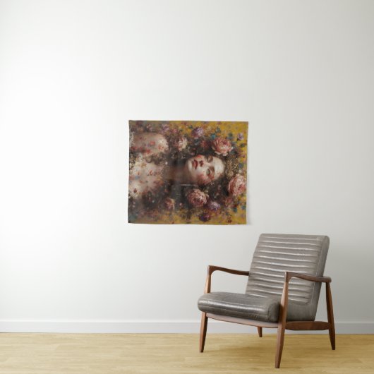 Mini Golden Bloom Tapestry – Wall Art タペストリー (インサイチュ(横))