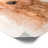 Mini Goldendoodle Dog Portrait ポスター (角)