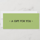 Mini Golf Gift Certificate 招待状 (裏面)