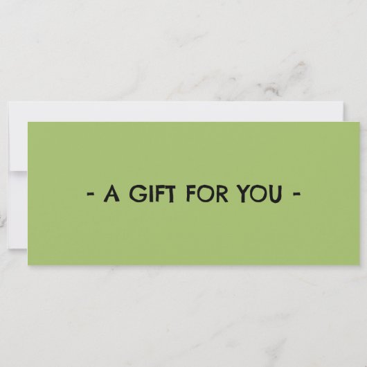 Mini Golf Gift Certificate 招待状 (裏面)