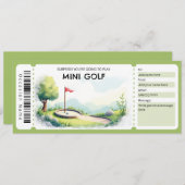 Mini Golf Gift Certificate 招待状 (正面/裏面)
