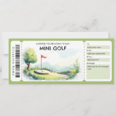 Mini Golf Gift Certificate 招待状 (正面)
