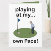 Mini Golf Minigolf Playing At My Own Pace Golfer カード (正面)