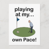 Mini Golf Minigolf Playing At My Own Pace Golfer ポストカード (正面)