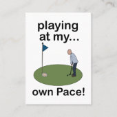 Mini Golf Minigolf Playing At My Own Pace Golfer 名刺 (正面)