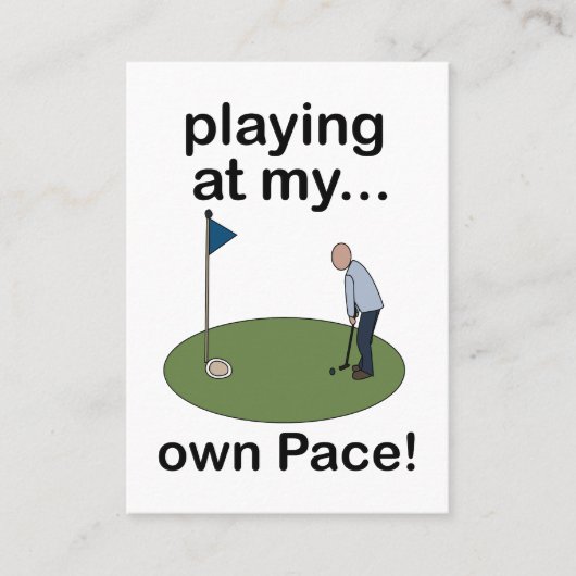 Mini Golf Minigolf Playing At My Own Pace Golfer 名刺 (正面)