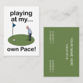 Mini Golf Minigolf Playing At My Own Pace Golfer 名刺 (正面/裏面)
